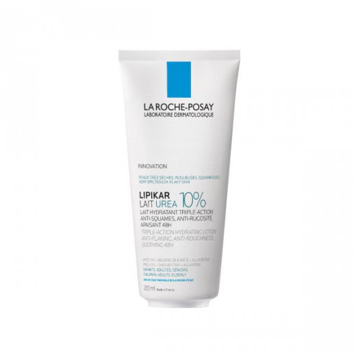 La Roche - Posay Lipikar Lait Urea 10%, Nawilżające mleczko do ciała, 200 ml