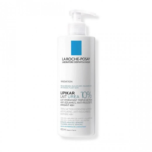 La Roche - Posay Lipikar Lait Urea 10%, Nawilżające mleczko do ciała, 400 ml