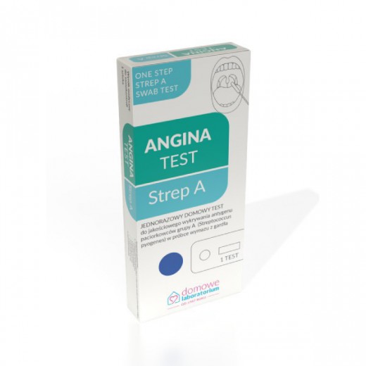 Angina Test Strep A, szybki immunologiczny test, 1 sztuka