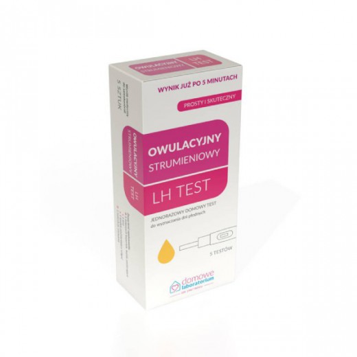 Domowe Laboratorium Test owulacyjny, strumieniowy, LH, 5 sztuk