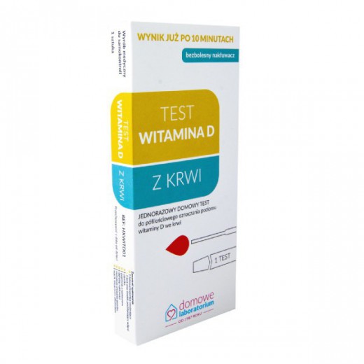 Domowe Laboratorium Test Witamina D, domowy test do półilościowego oznaczania poziomu witaminy D we krwi, 1 sztuka