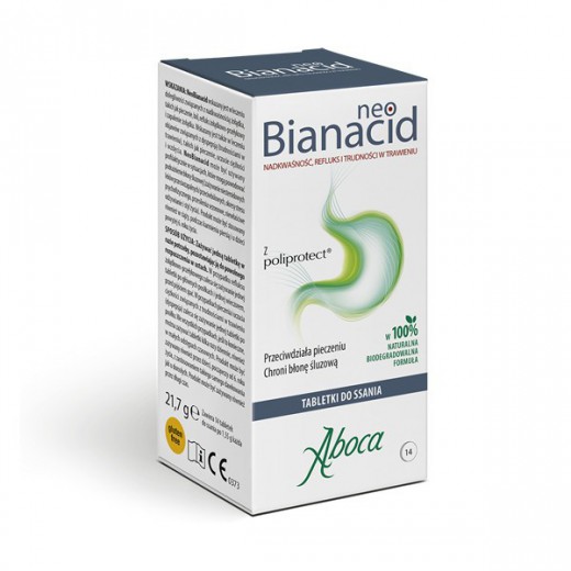 Aboca NeoBianacid Nadkwaśność i Refluks, 14 tabletek do ssania