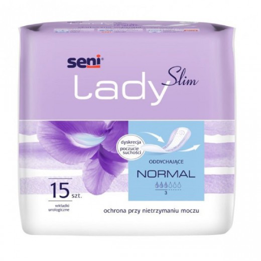 Seni Lady Slim, wkładki urologiczne, Normal, 15 sztuk