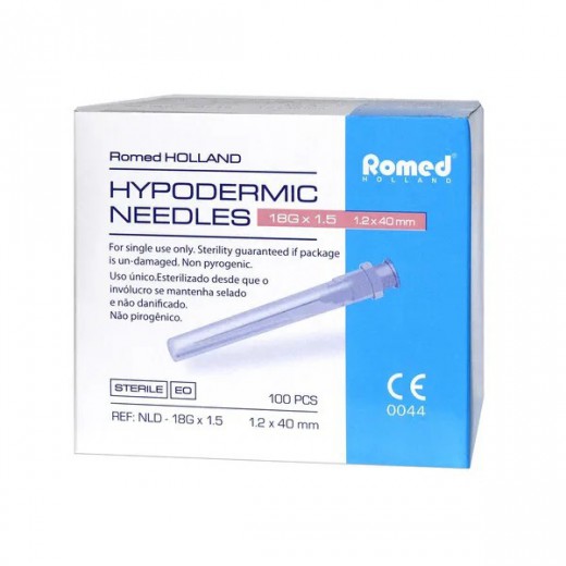 Romed, igły, 1,2mm x 40mm, 18G, 100 sztuk