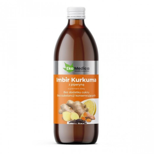 EkaMedica, imbir, kurkuma z piperyną, 500 ml