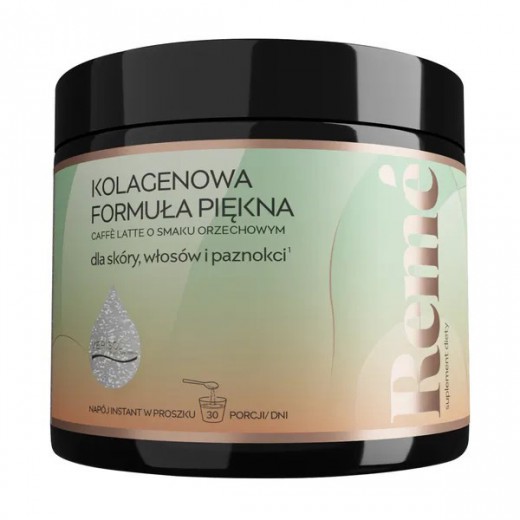 Reme, Kolagenowa Formuła Piękna, Caffe latte o smaku orzechowym, proszek, 150g