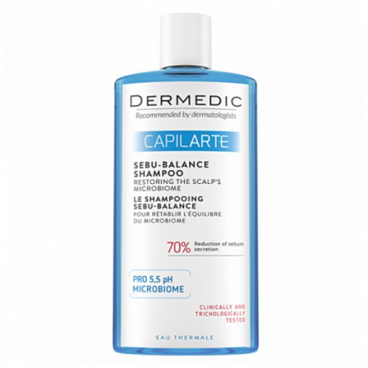 Dermedic Capilarte Sebu-Balance, szampon do włosów przetłuszczających się, 300 ml