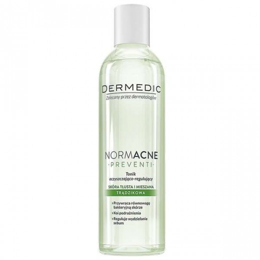 Dermedic NormAcne Preventi, tonik oczyszczająco-regulujący, skóra tłusta, mieszana i trądzikowa, 200 ml