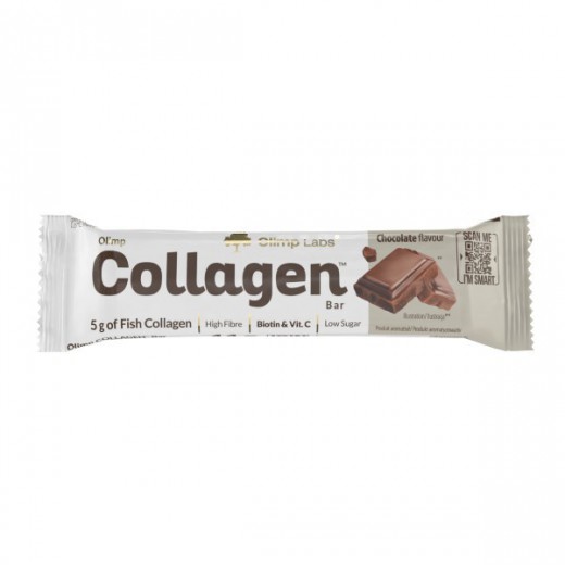 Olimp Collagen Bar, wysokobiałkowy baton proteinowy, czekoladowy, 44 g