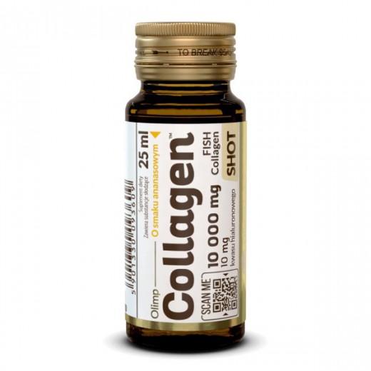 Olimp Collagen, shot o smaku ananasowym, płyn, 25 ml