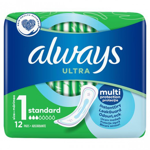 Always Ultra, podpaski, Standard, 12 sztuk
