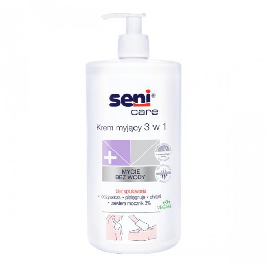 Seni Care, krem myjący 3w1, 3% mocznik, 500 ml