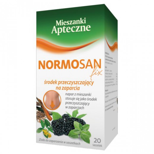 Herbapol Mieszanki Apteczne Normosan fix 19,6 mg-29,4 mg, 20 saszetek