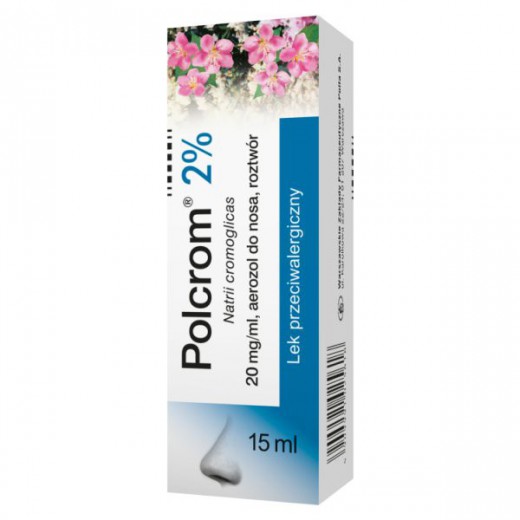Polcrom 20 mg/ ml, aerozol do nosa, 15 ml