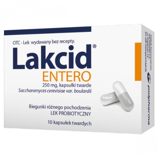 Lakcid Entero 250 mg, 10 kapsułek