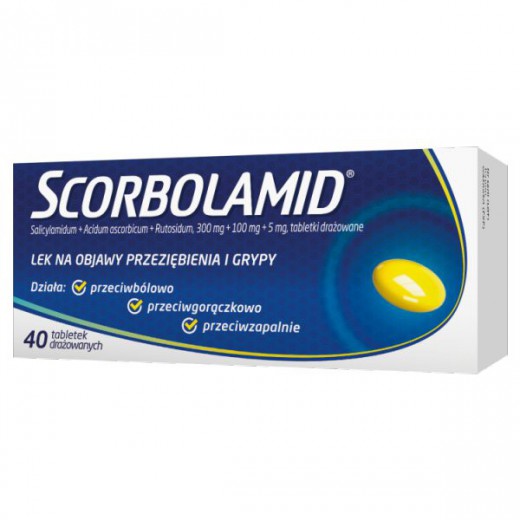 Scorbolamid 300mg+100mg+5mg, 40 tabletek