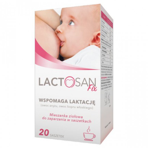 Lactosan Fix, mieszanka ziołowa do zaparzania, 1,5 g x 20 saszetek