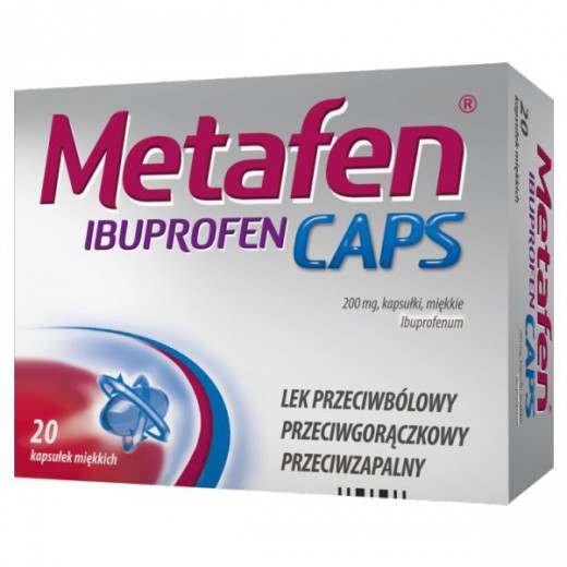 Metafen Ibuprofen Caps 200 mg, 20 kapsułek miękkich