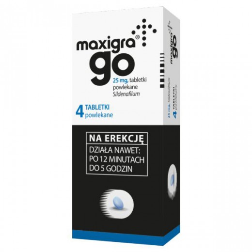 Maxigra Go 25 mg, 4 tabletki powlekane
