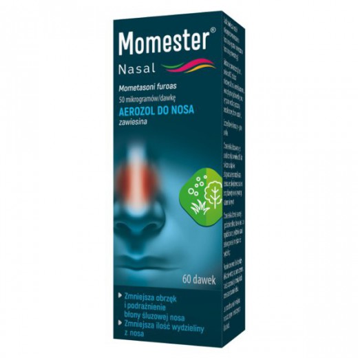 Momester Nasal 50 µg/ dawkę, aerozol do nosa, zawiesina, 60 dawek