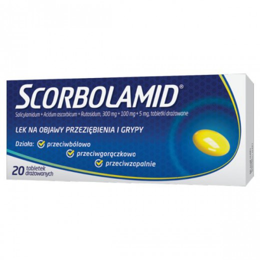 Scorbolamid 300 mg + 5 mg + 100 mg, 20 tabletek