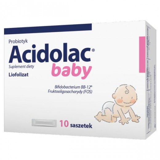 Acidolac Baby, dla niemowląt i dzieci, 10 saszetek