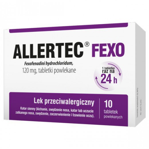 Allertec Fexo 120 mg, 10 tabletek powlekanych