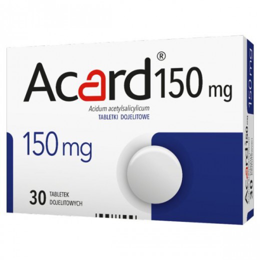 Acard 150mg, 30 tabletek dojelitowych