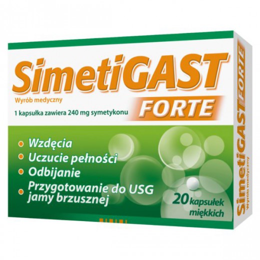 SimetiGast Forte 240 mg, 20 kapsułek elastycznych