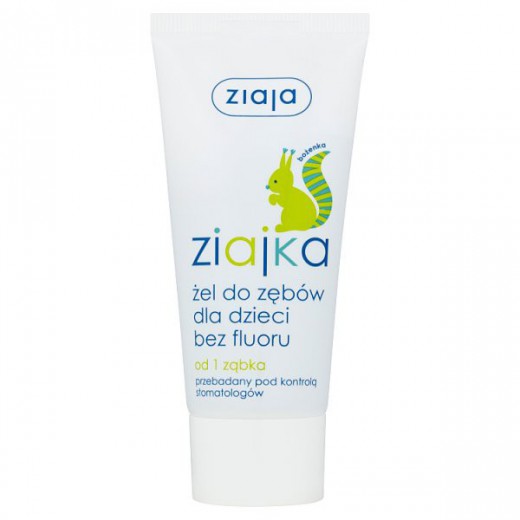 Ziajka, żel do zębów dla dzieci i niemowląt, bez fluoru, 50 ml