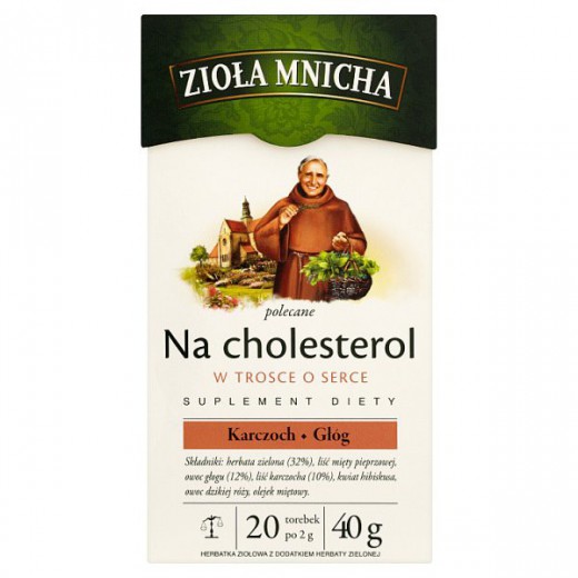 Zioła Mnicha, na cholesterol, 20 saszetek