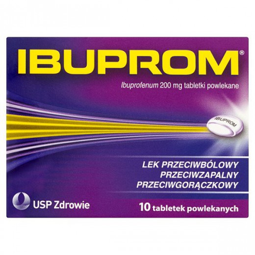 Ibuprom 200 mg, tabletki powlekane, 10 sztuk