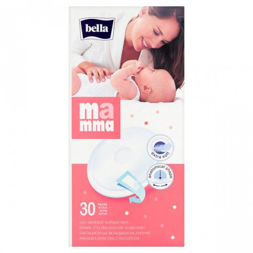 Wkładki laktacyjne BELLA MAMMA z przylepcem, 30 sztuk