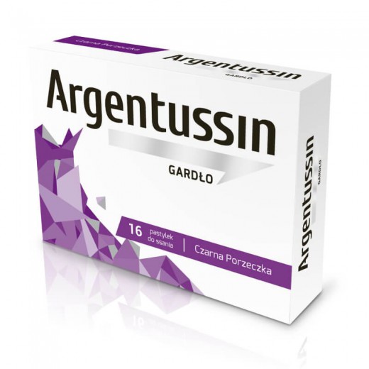ArgenTussin Gardło, smak czarnej porzeczki, 16 pastylek