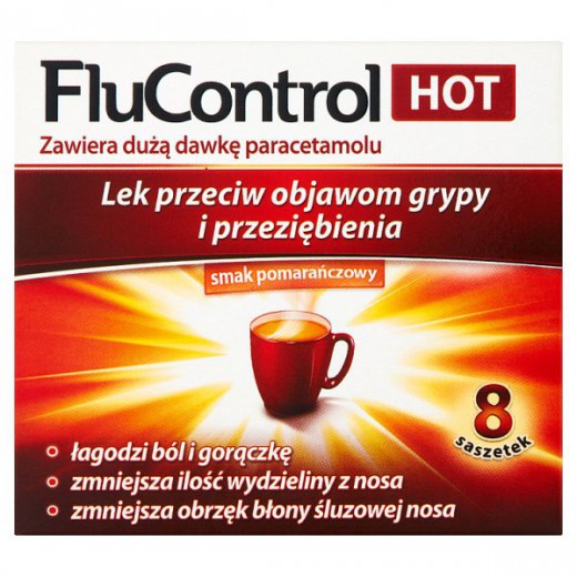 Flucontrol Hot (1000mg+10mg+4mg)/5,5g, 8 saszetek