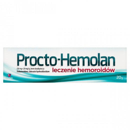 Procto-Hemolan, (50 mg+20 mg/g),  krem doodbytniczy, 20 g