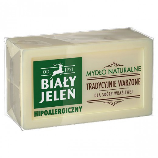 Biały Jeleń Hipoalergiczny, mydło naturalne w kostce, 150 g