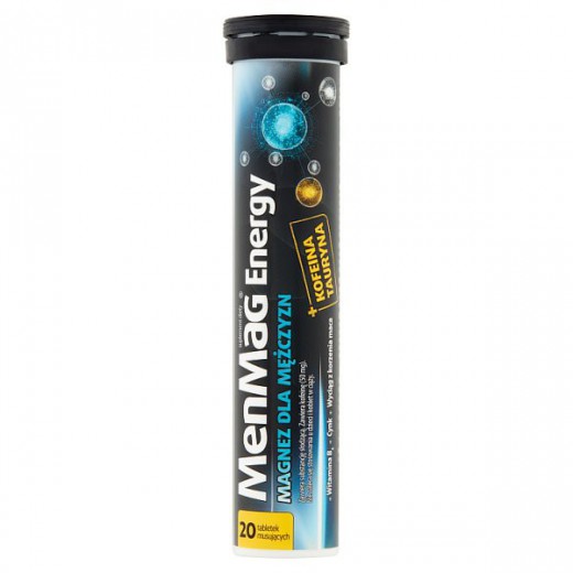 MenMAG Energy, magnez dla mężczyzn, 20 tabletek musujących