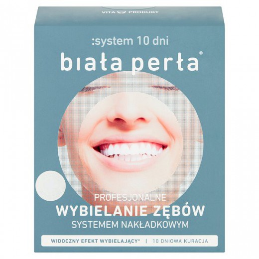 Biała Perła, zestaw do profesjonalnego wybielania zębów systemem nakładkowym, 10 dniowa kuracja