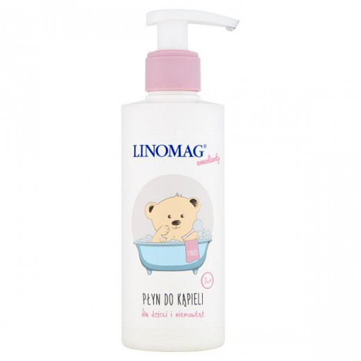 Linomag Emolienty, płyn do kąpieli dla dzieci i niemowląt od 7 miesiąca, 200 ml