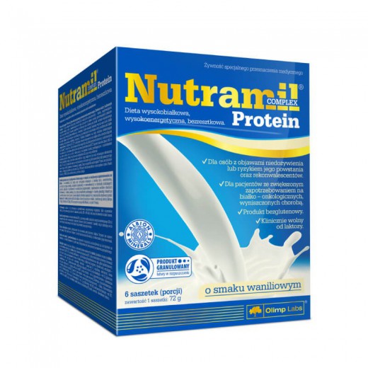 OLIMP, Nutramil Complex Protein, smak waniliowy, saszetki, 7szt.
