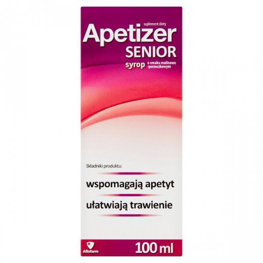 Apetizer Senior, syrop, smak malinowo-porzeczkowy, 100 ml