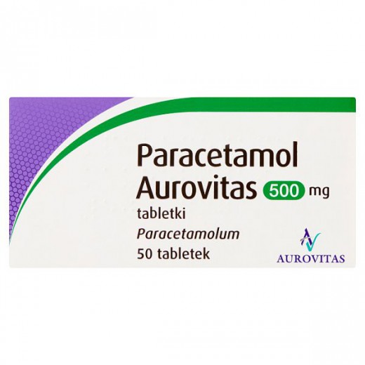 Paracetamol Aurovitas 500 mg, 50 tabletek