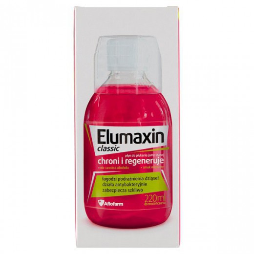 Elumaxin Classic, płyn do płukania jamy ustnej, ochrona i regeneracja, 220 ml