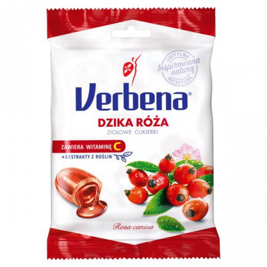 Verbena Dzika róża, cukierki ziołowe z witaminą C, 60 g