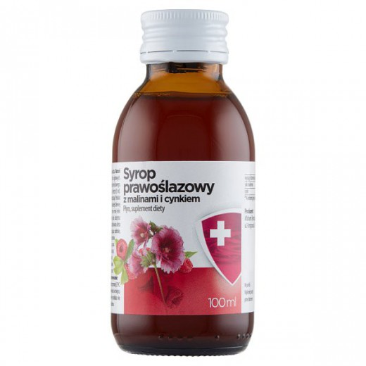 Syrop Prawoślazowy z malinami i cynkiem, 100 ml