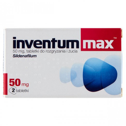 Inventum Max 50 mg, 2 tabletki do rozgryzania i żucia