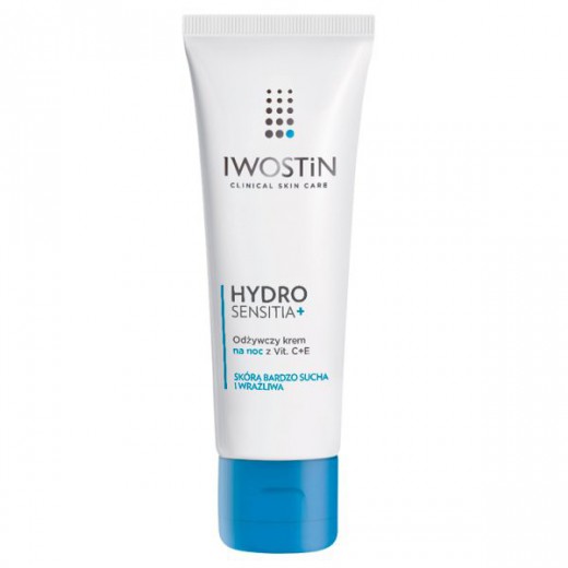 Iwostin Hydro Sensitia, krem odżywczy na noc z witaminami C+E, 50 ml