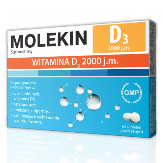 Molekin D3, 2000 j.m., tabletki powlekane, 60 szt.