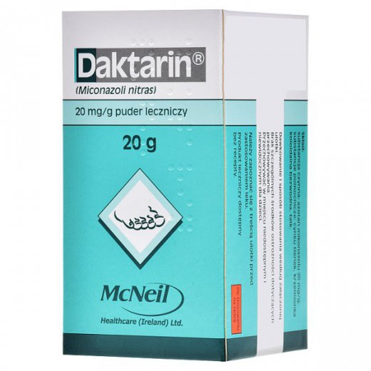 Daktarin 20 mg/ g, puder leczniczy do rozpylania na skórę, 20 g